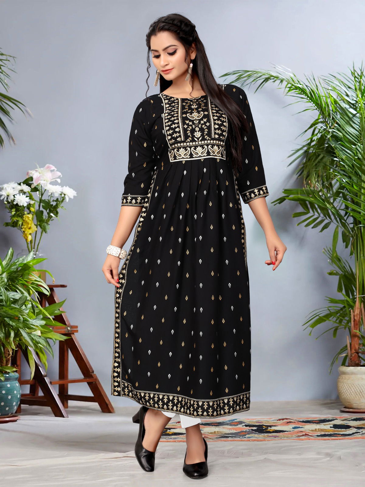 Nayra 4 Colors Long Printed Kurtis Catalog